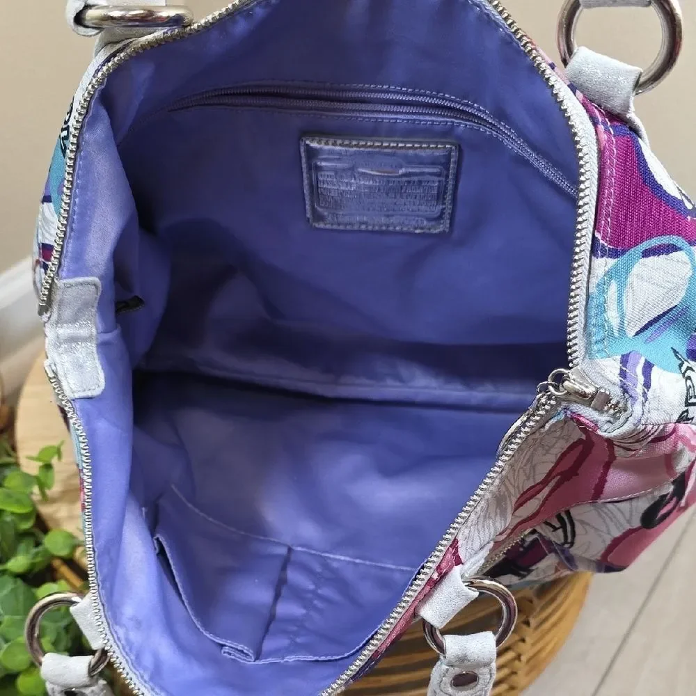 Coach Pink and Purple Graphic Tote
